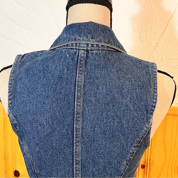 Grlfrnd Colette Denim Sleeveless Mini Dress Sz-XS - Picture 7 of 10